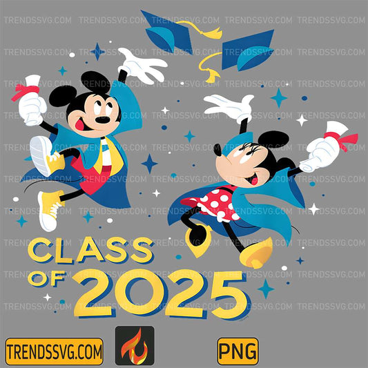 Disney-Mickey-And-Minnie-Mouse-Graduation-Class-Of-2025-Grad-Png