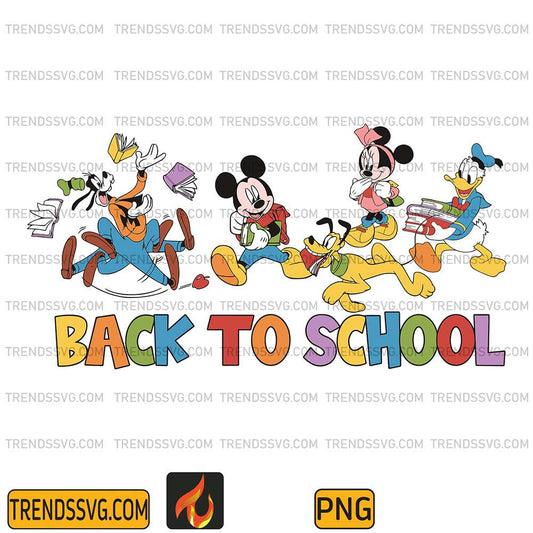 Disney-Mickey-Mouse-And-Friend-Back-To-School-Png