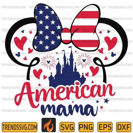Disney-Minnie-American-Mama-Svg