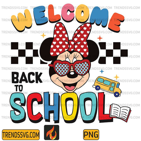 Disney-Minnie-Welcome-Back-To-School-Png