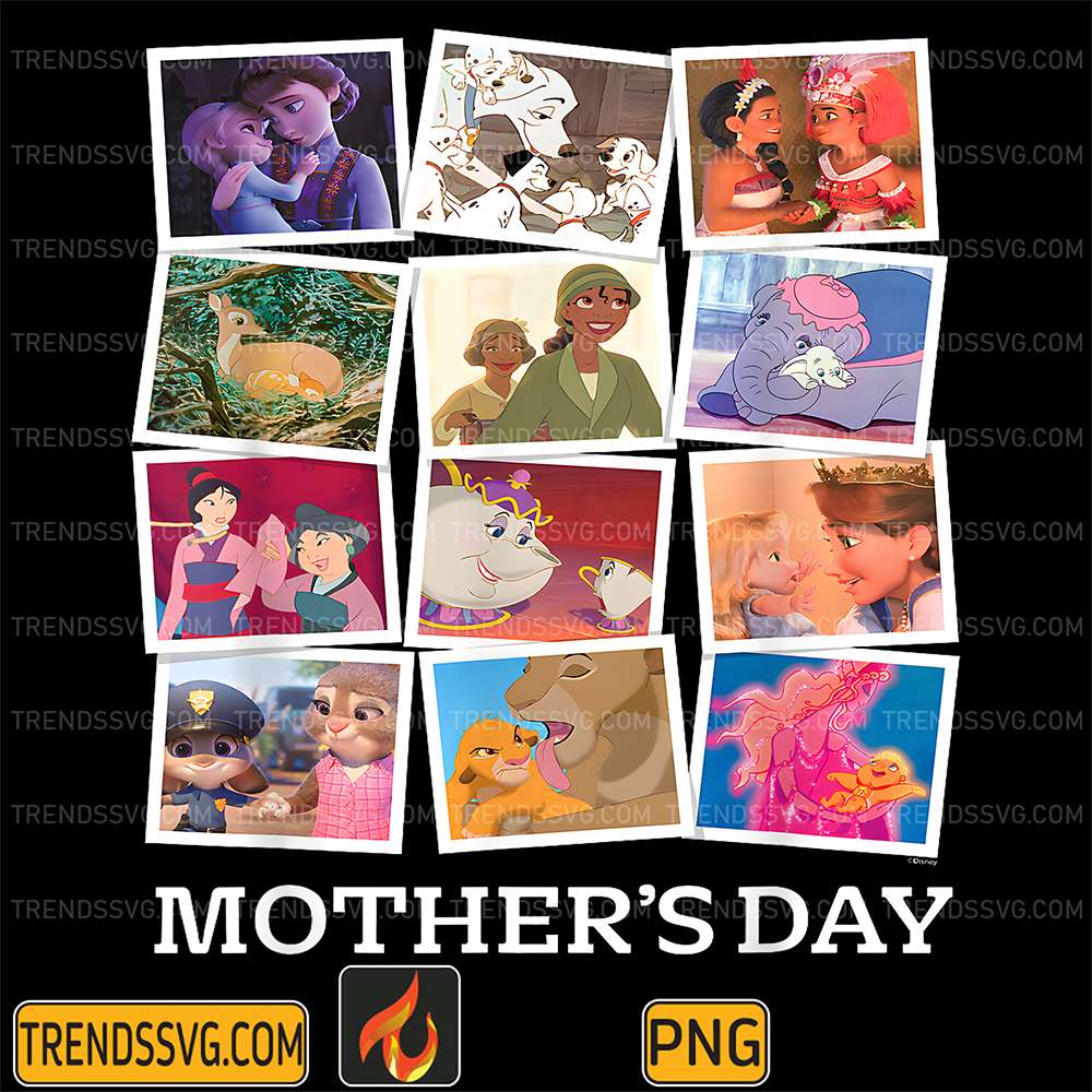 Disney-Movie-Moms-And-Kids-Mother-s-Day-Png