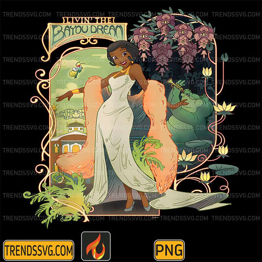 Disney-Princess-And-The-Frog-Tiana-Livin-the-Bayou-Dream-Png