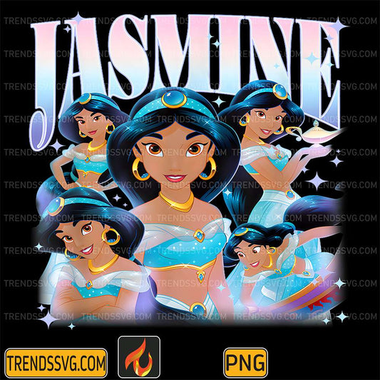 Disney-Princess-Jasmine-Elegant-And-Classy-Retro-90s-Collage-Png