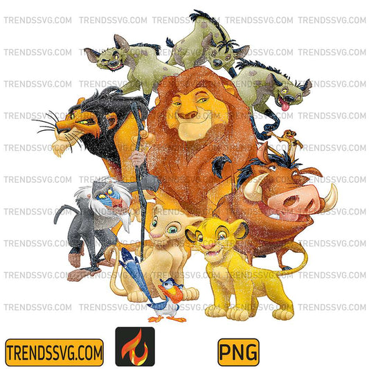Disney-The-Lion-King-Main-Characters-Distressed-Png