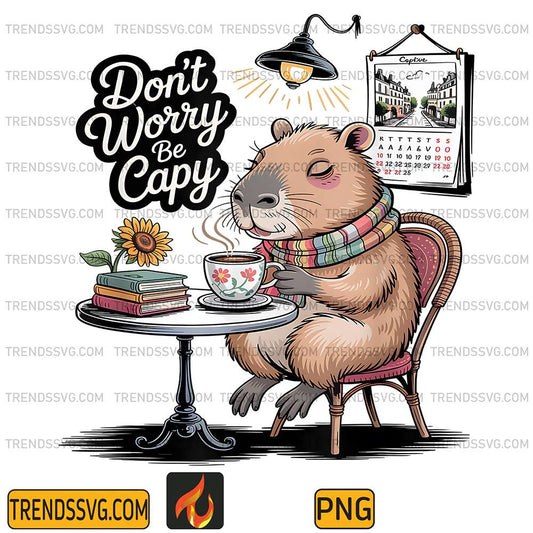 Don-t-Worry-Be-Capy-Capybara-Funny-Cappy-Animal-Lover-Png