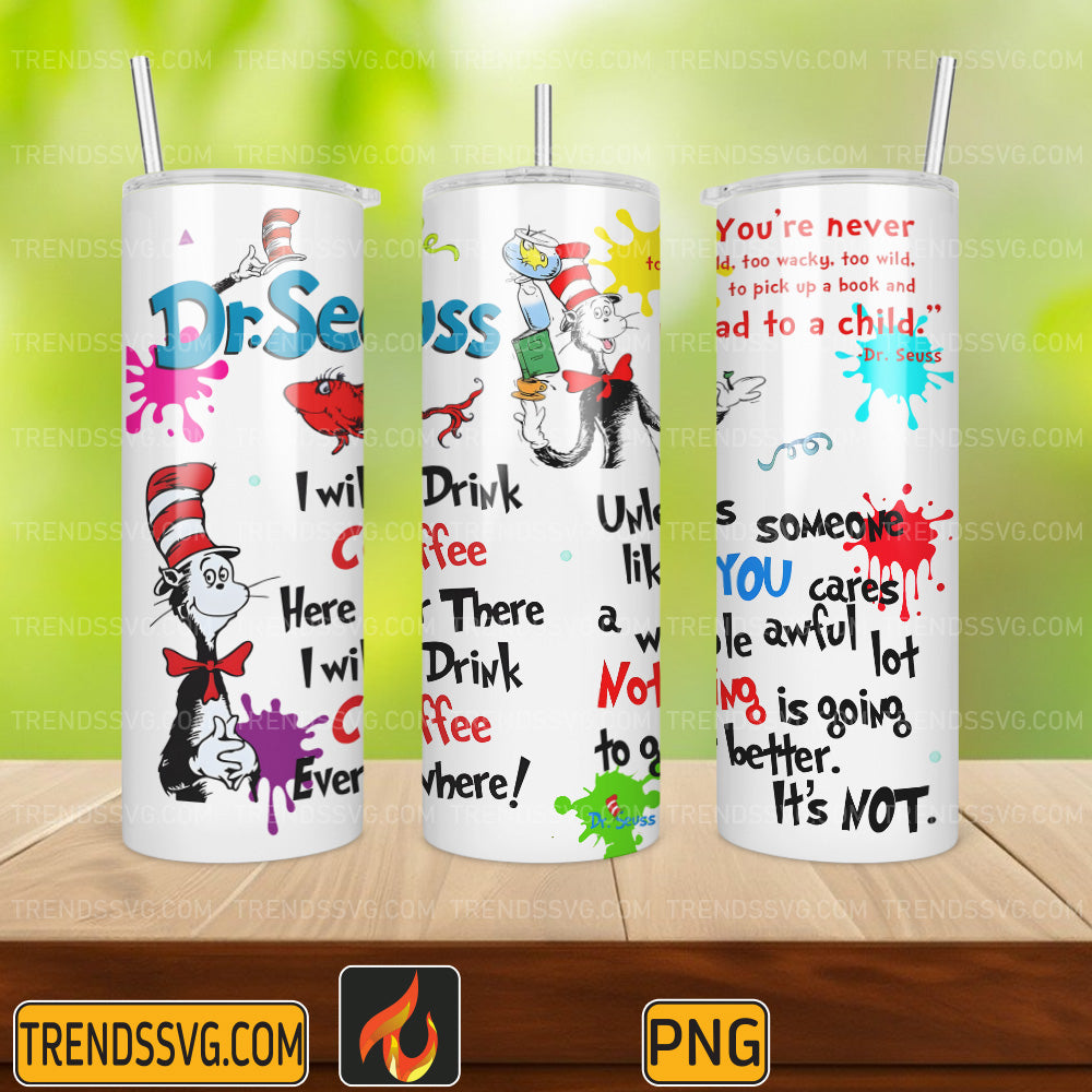 Dr.SeussDayCharacters20ozTumblerWrapSublimationPng