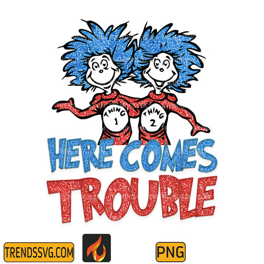 DrSeussGlitterHereComesTroublePng