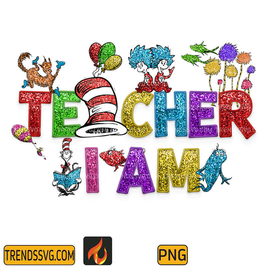 DrSeussGlitterTeacherIAmPng