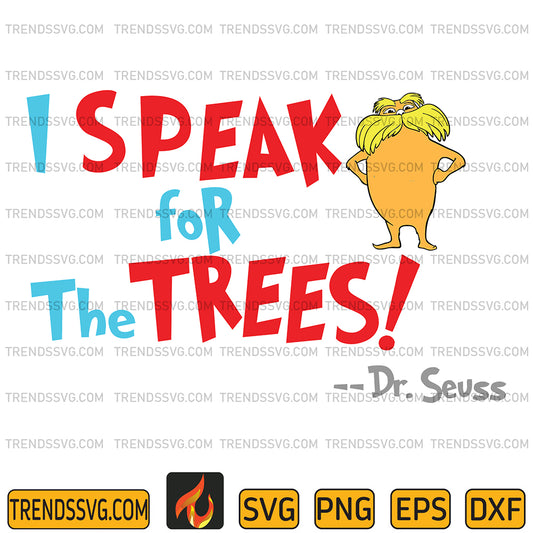 DrSeussISpeakForTheTreesLoraxSvg