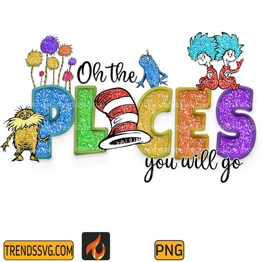 DrSeussOhThePlacesYouWillGoGlitterPng