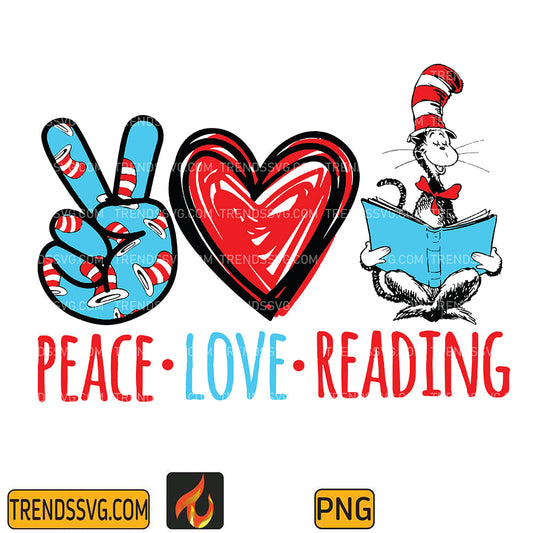 DrSeussPeaceLoveReadingPng