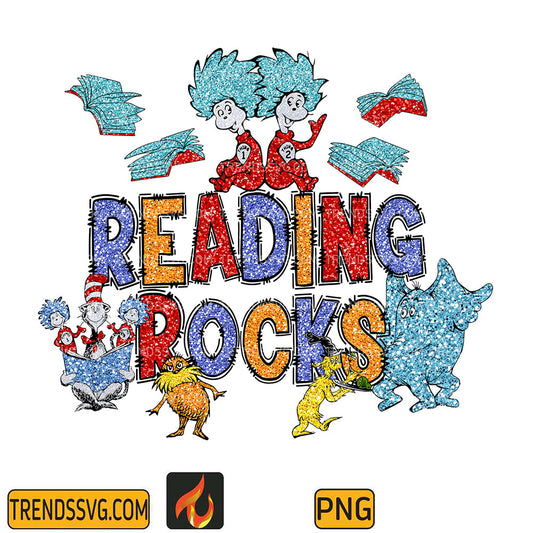 DrSeussReadingRocksGlitterPng