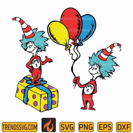 DrSeussThing1Thing2BirthdaySvg