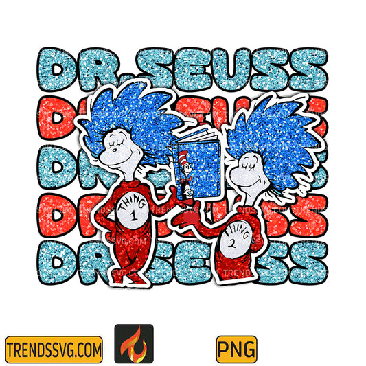 DrSeussThing1Thing2GlitterPng