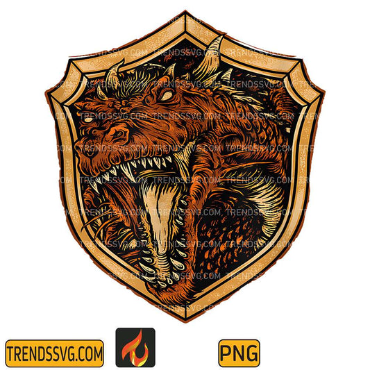 Dragon-On-Shield-Png