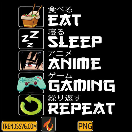 Eat-Sleep-Anime-Gaming-Repeat-Kawaii-Otaku-Anime-Manga-Png