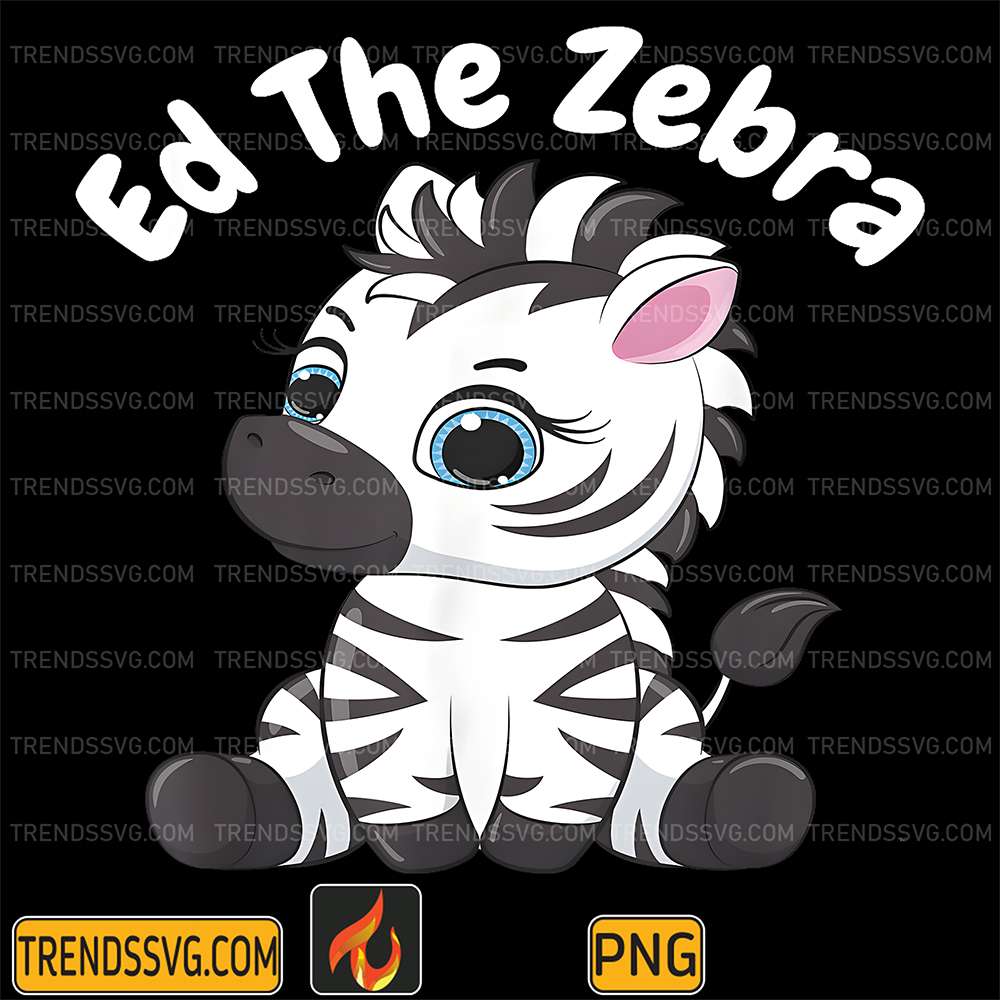 Ed-The-Zebra-Cute-Zebra-Trend-Lovers-Png