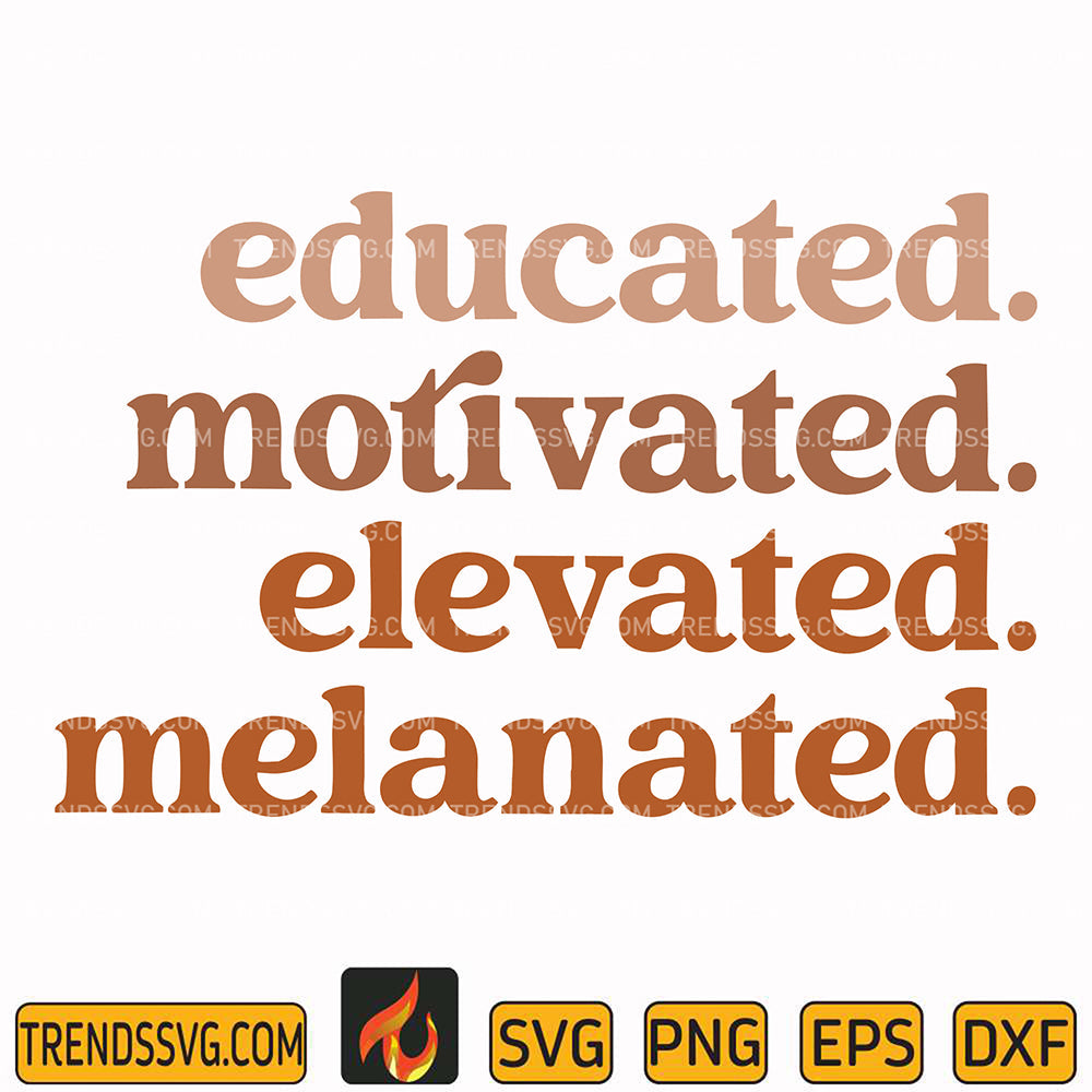 EducatedMotivatedElevatedMelanatedSvg