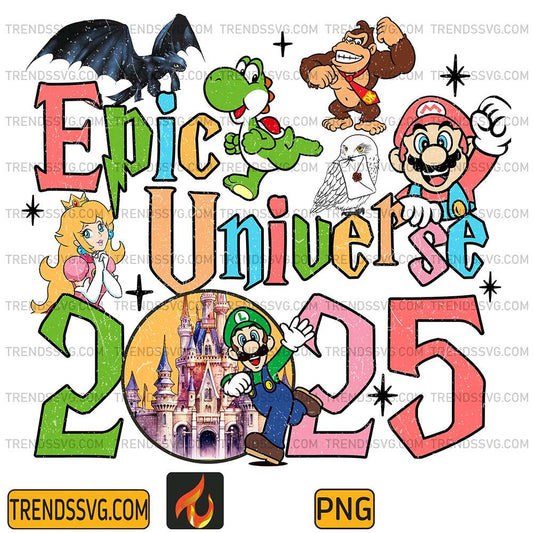 Epic Universe Mario 2025 Png TRENDSSVG