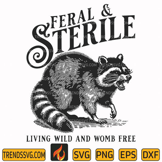 Feral_SterileLivingWildAndWombFreeRaccoonSvg