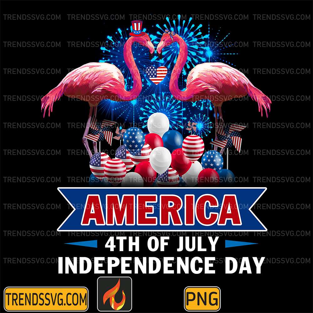 Flamingo-America-4th-Of-July-Independence-Day-Png