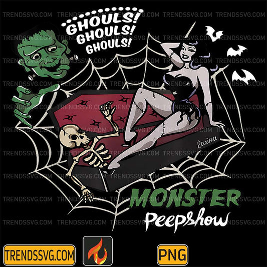 Frankenstein-Monster-Lovers-Monster-Peepshow-Halloween-Png