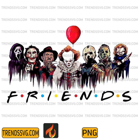 Friends-Balloon-Horror-Characters-Halloween-Png