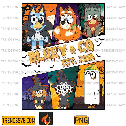 Friends-Bluey-And-Co-Est-2018-Halloween-Png