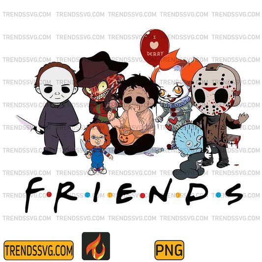 Friends-Chibi-Horror-Characters-Halloween-Png