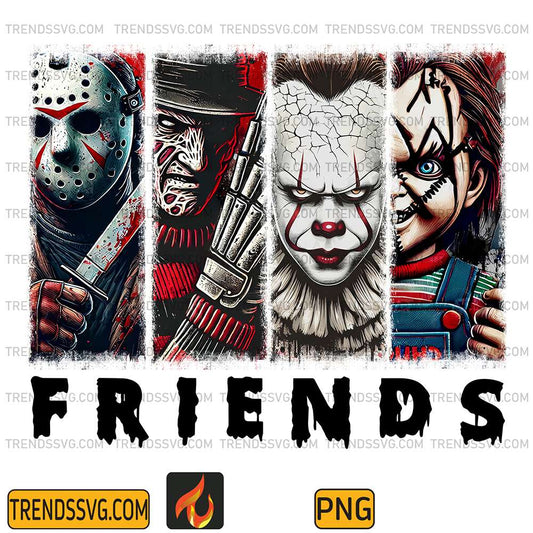 Friends-Halloween-Horror-Movie-Characters-Png