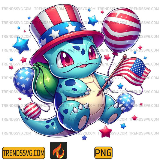 Fushigidane-America-4th-Of-July-Png