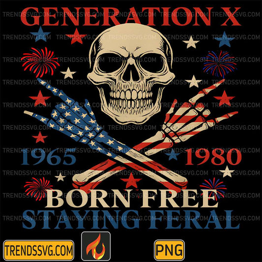 Gen-X-1965-1980-Born-Free-Staying-Feral-Skull-4th-Of-July-Png