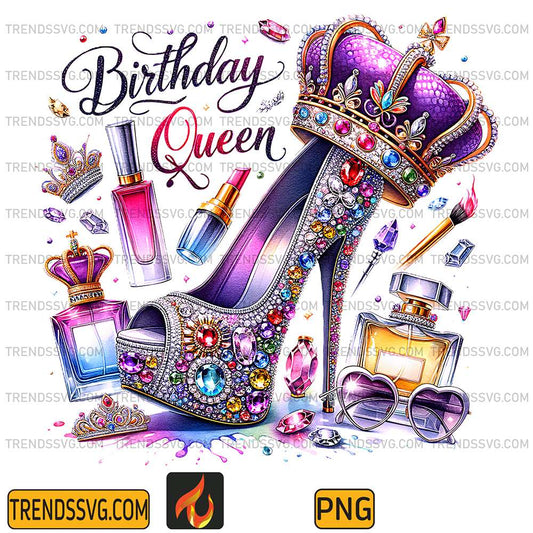 Glitter-Birthday-Queen-Png