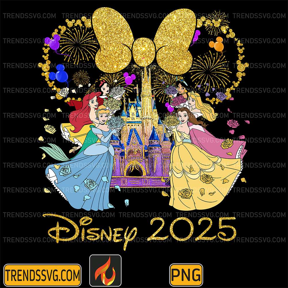 Glitter-Disney-Minnie-Princess-Magic-Kingdom-2025-Png