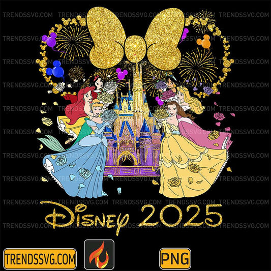 Glitter-Disney-Minnie-Princess-Magic-Kingdom-2025-Png