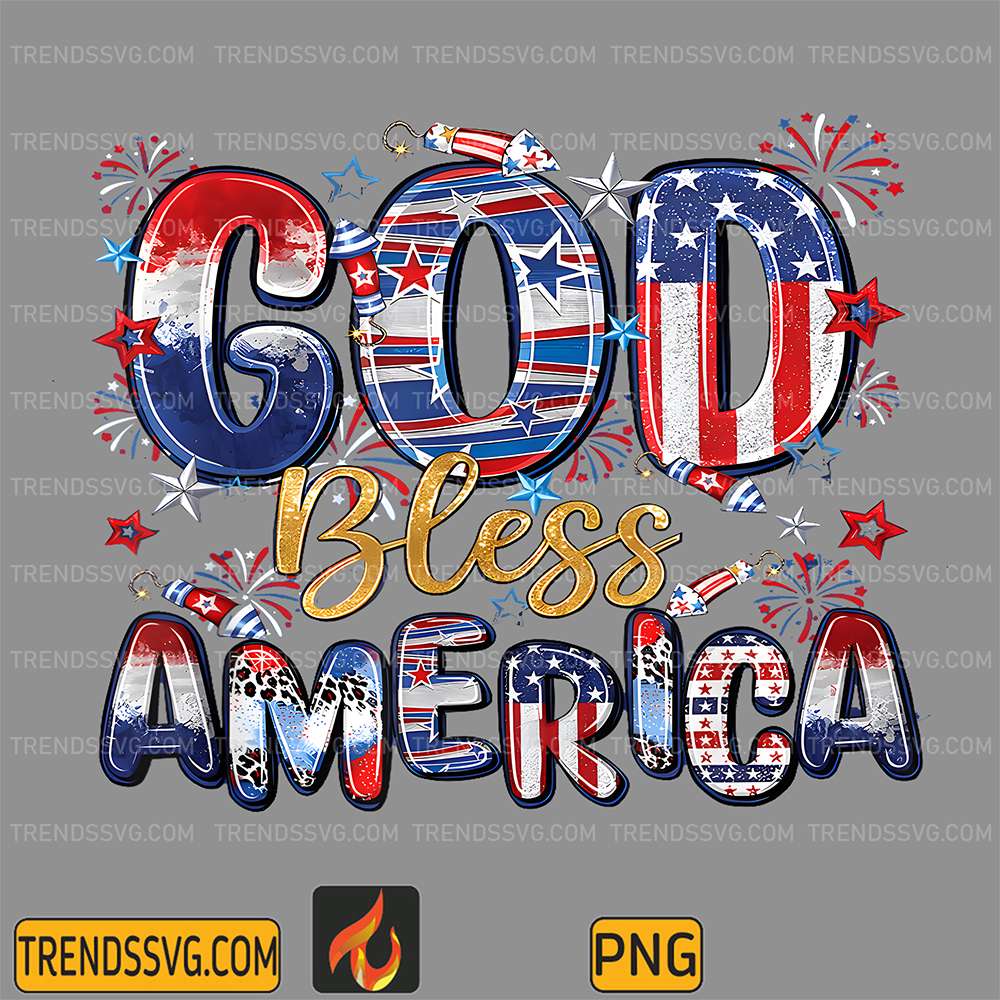 God-Bless-America-Fireworks-Patriotic-Christian-4th-Of-July-Png