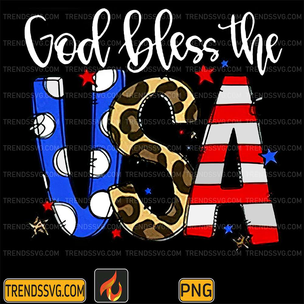 God-Bless-The-Usa-4th-Of-July-Png