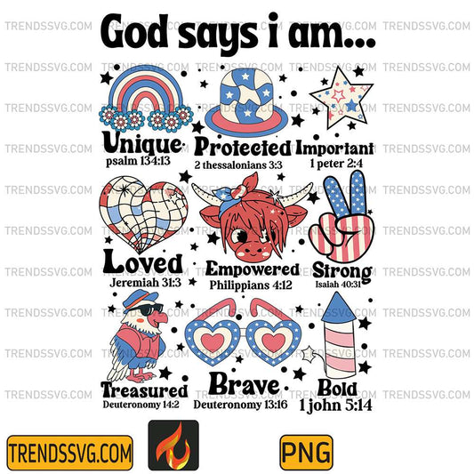 God-Says-I-Am-4th-Of-July-Png