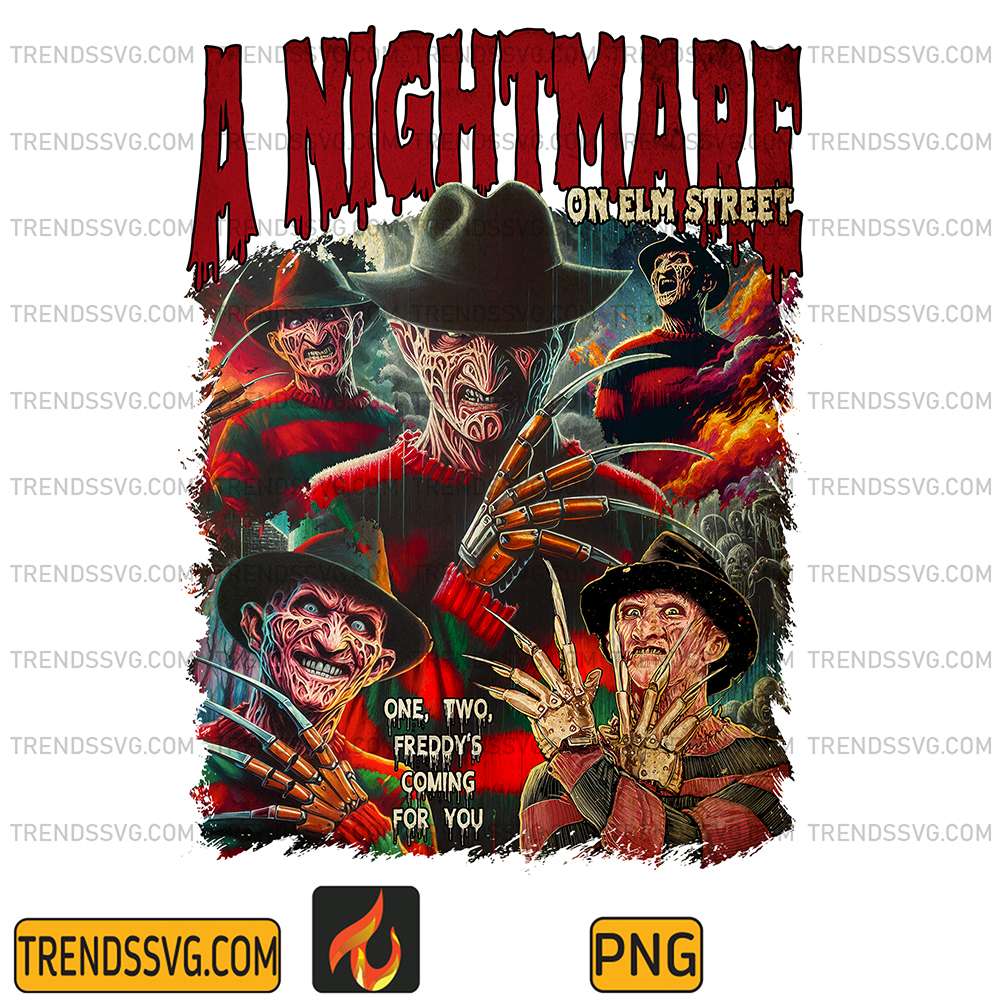 Halloween A Nightmare On Elm Street Horror Krueger Freddy Characters Png TRENDSSVG