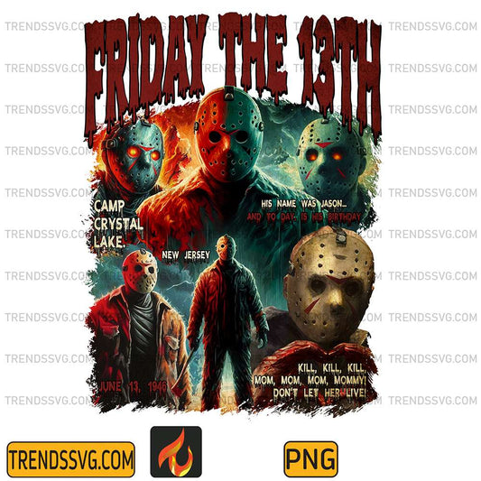 Halloween Friday The 13th Horror Jason Voorhees Characters Png TRENDSSVG