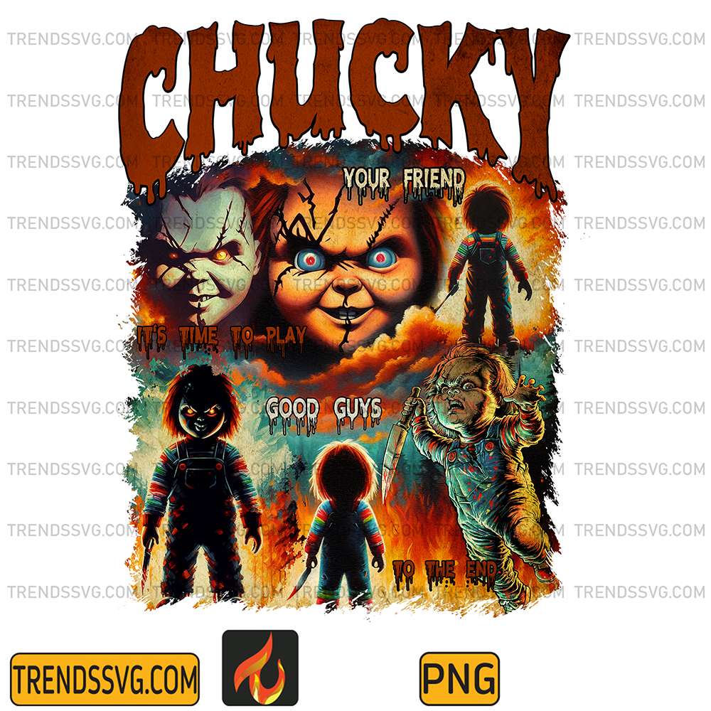 Halloween Horror Chucky Characters Png TRENDSSVG