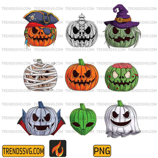 Halloween-Pumpkin-Characters-Png-1