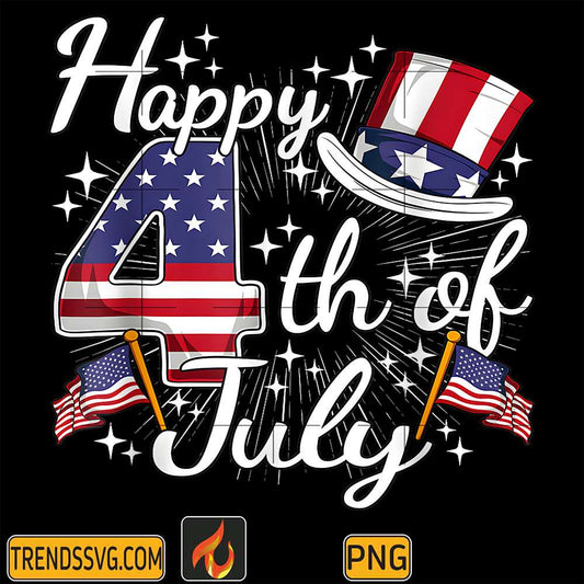 Happy-4th-Of-July-Patriotic-American-Flag-USA-Png-1