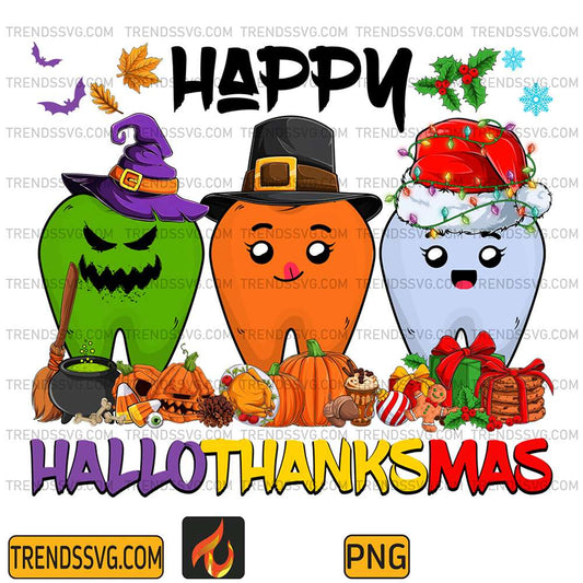 Happy-Hallothanksmas-Teeth-Halloween-Thanksgiving-Christmas-Png