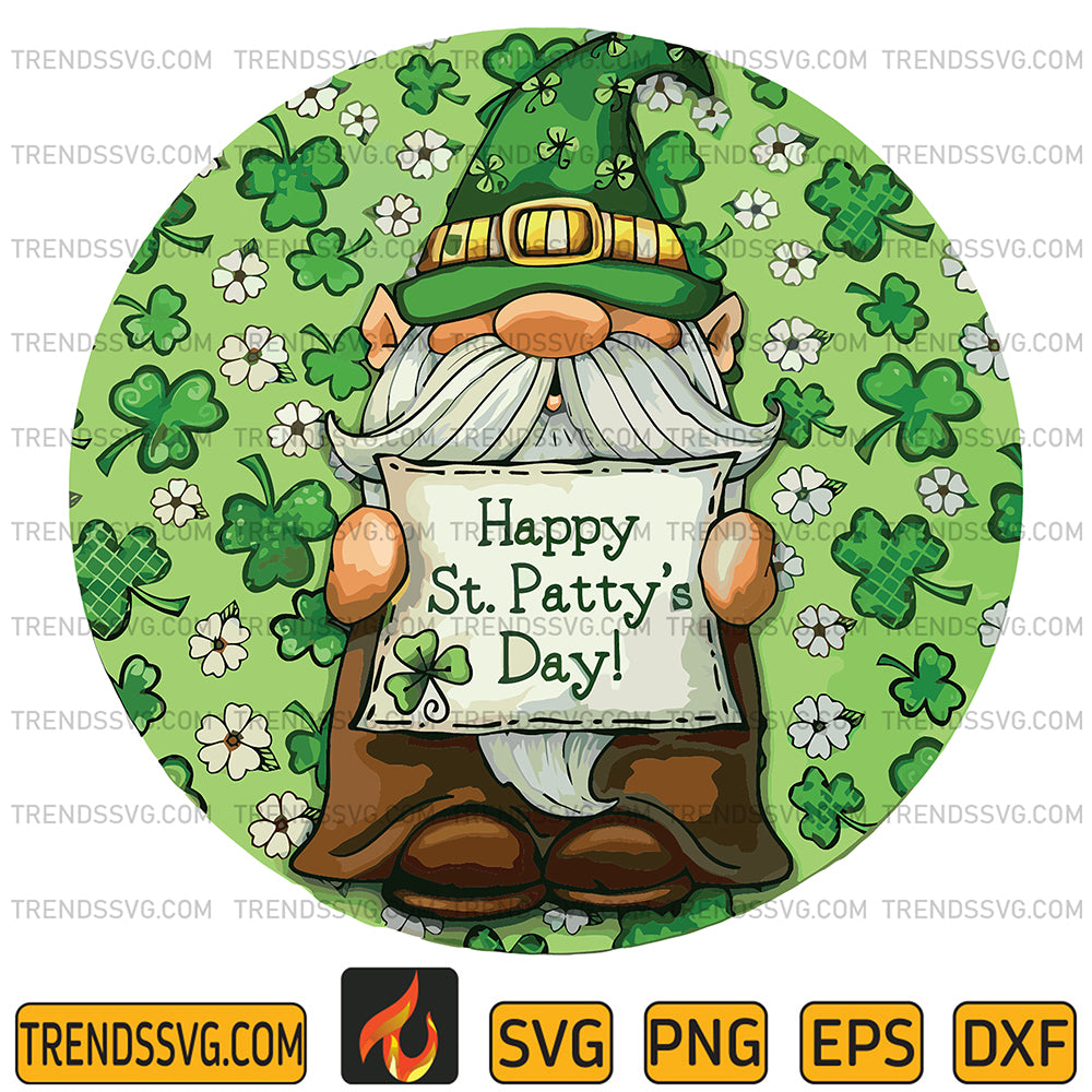 HappyPatrickDayGnomeStPatrickSvg