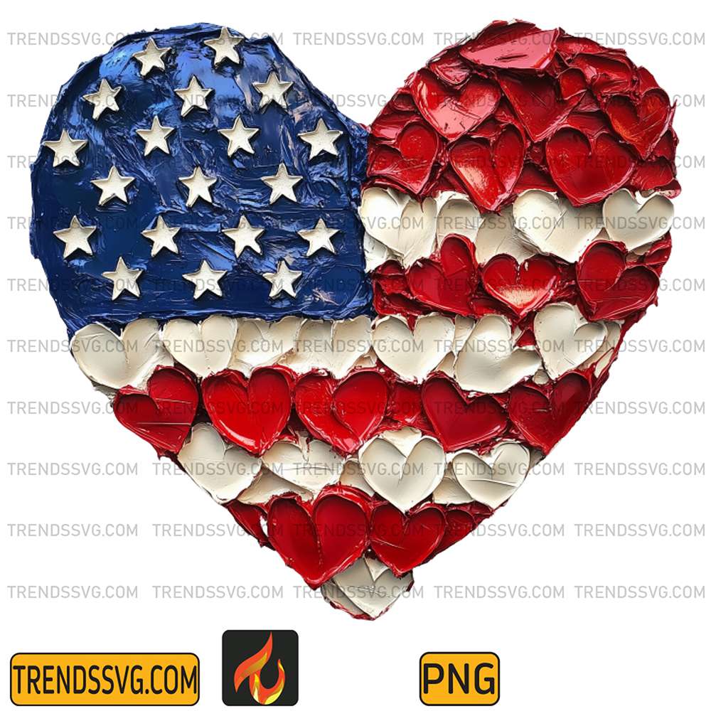 Heart-America-4th-Of-July-Png