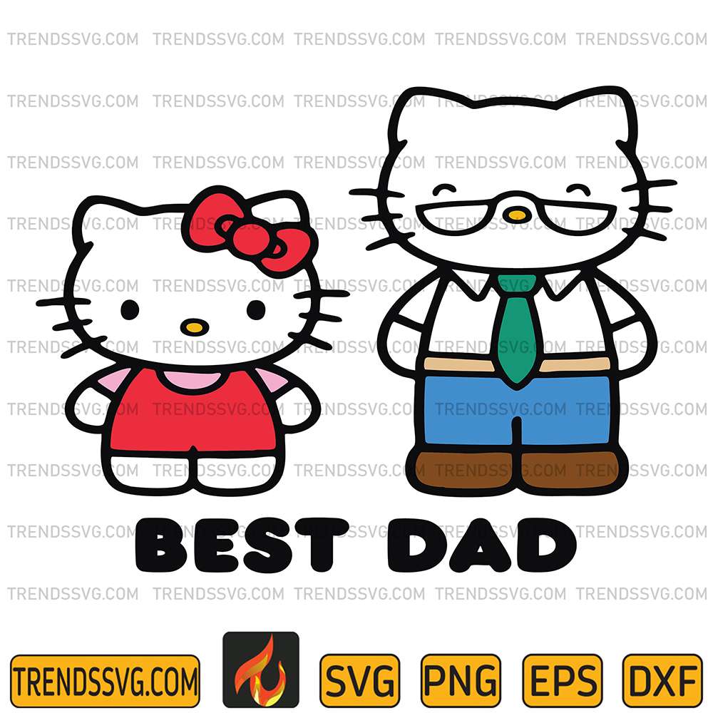 Hello-Kitty-Best-Dad-Fathers-Day-Svg