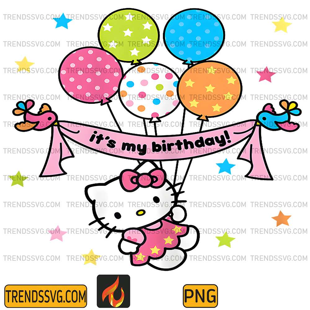Hello Kitty It's My Birthday Png TRENDSSVG