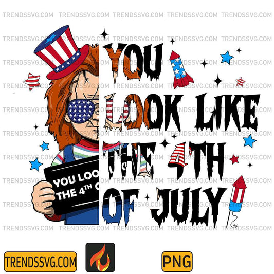 Horror-Chucky-Look-Like-The-4th-Of-July-Png