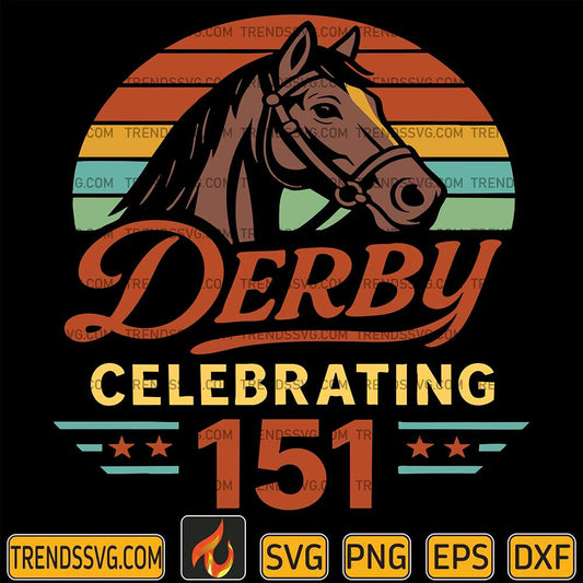 Horse-Derby-Celebrating-151-Svg